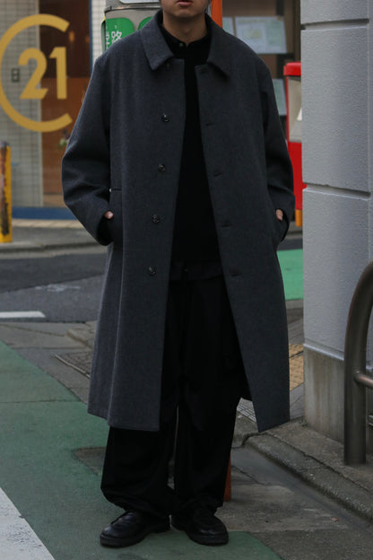 Bal collar coat - Melton / Charcoal