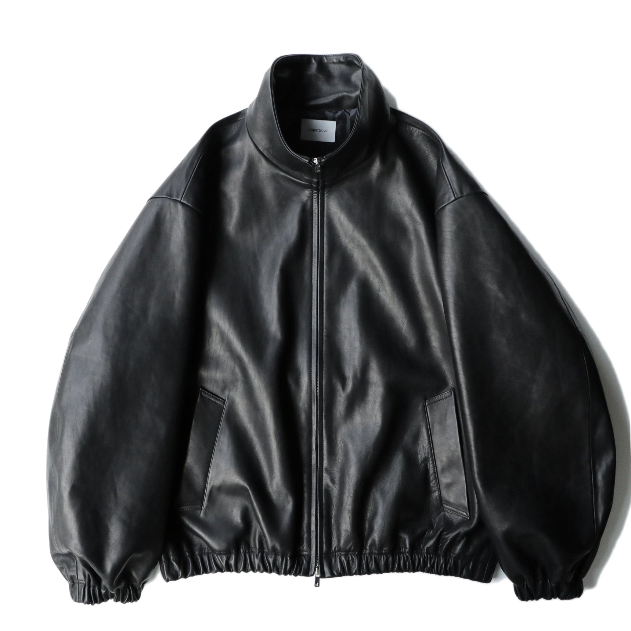 ジャケット・アウター superNova. Leather jacket-Horse hide Leather track jacket - Horsehide / Black - superNova. online store
