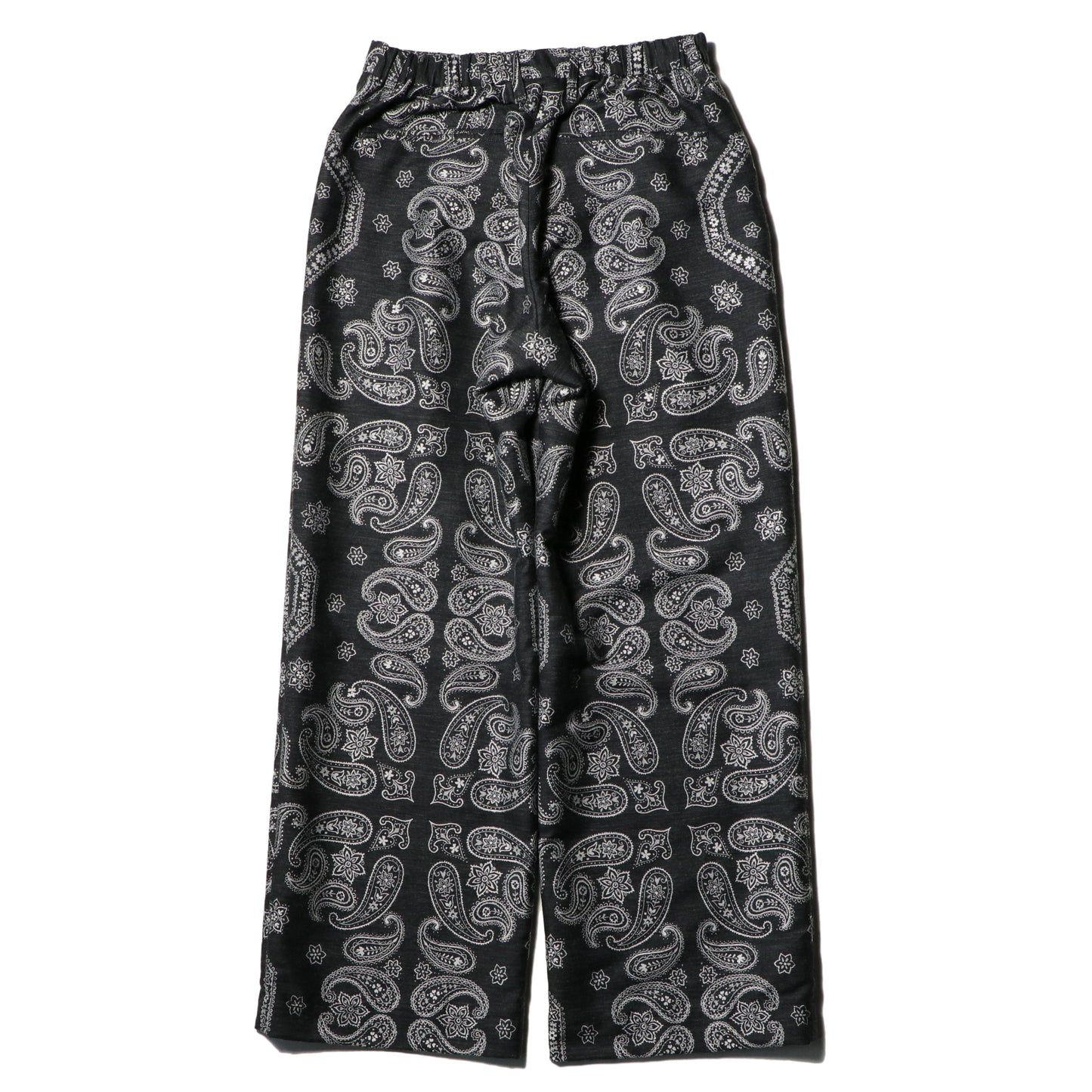 Wide utility trouser - Bandana jacquard / Black