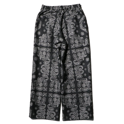 Wide utility trouser - Bandana jacquard / Black