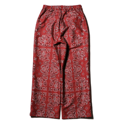 Wide utility trouser - Bandana jacquard / Red