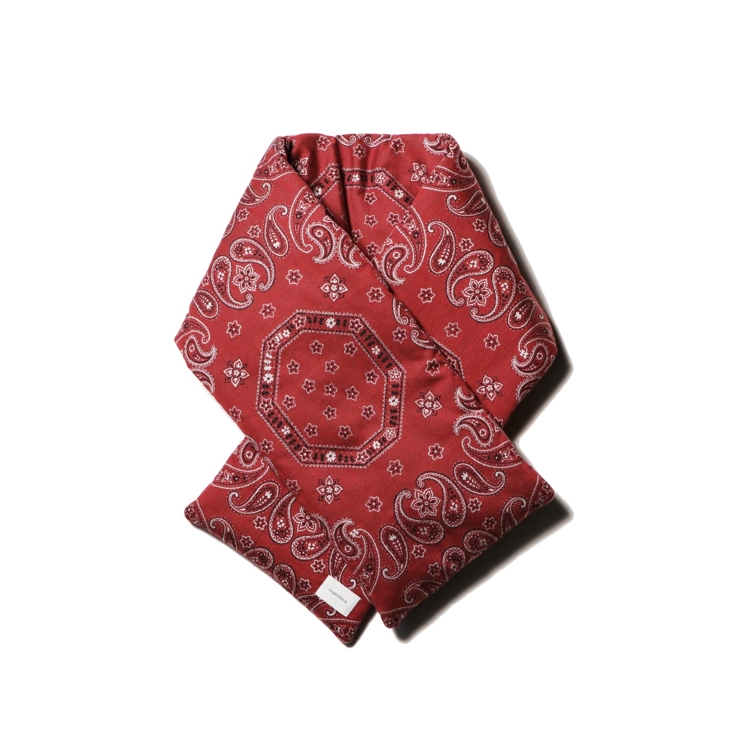 Padded stole - Bandana jacquard / Red