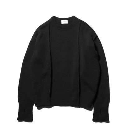 Moebius knit sweater / Black