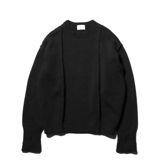 Moebius knit sweater / Black