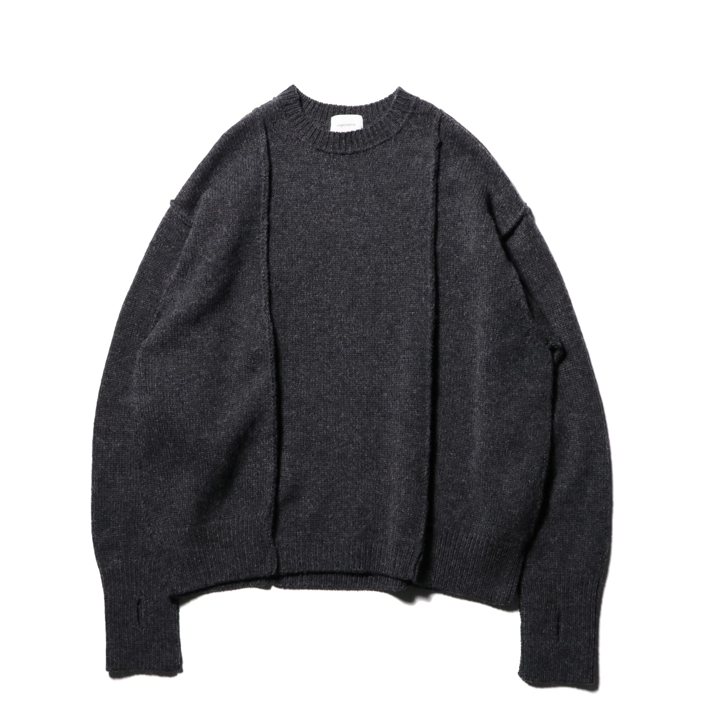 Moebius knit sweater / Charcoal