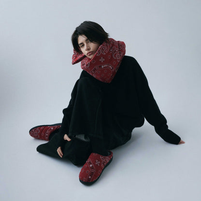 Padded stole - Bandana jacquard / Red