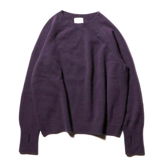 Seamless knit sweater - Wool & cashmere & silk / Purple