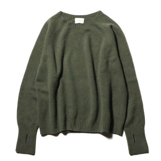 Seamless knit sweater - Wool & cashmere & silk / Olive