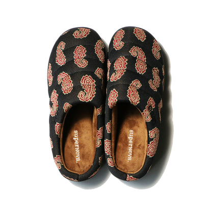 SUBU x superNova. - Paisley jersey sandal / Black