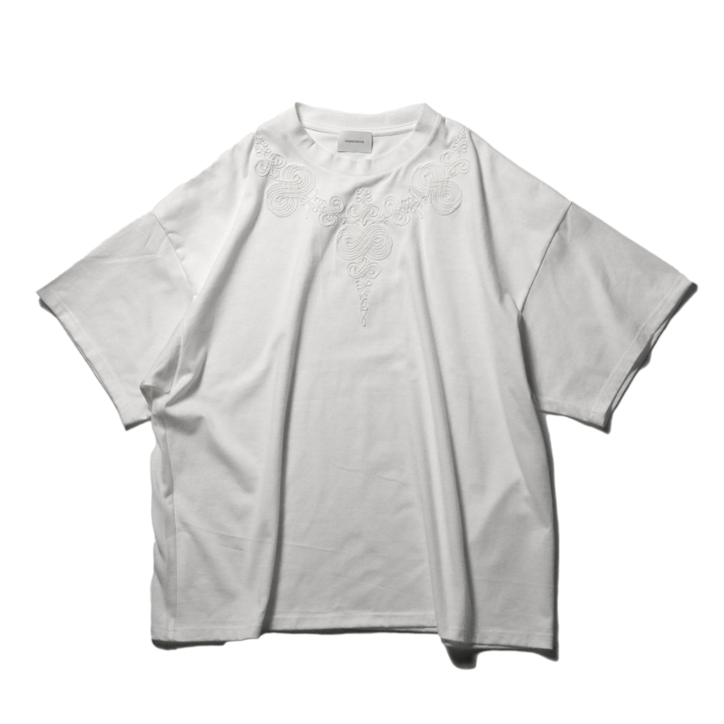 Embroidery big tee / White