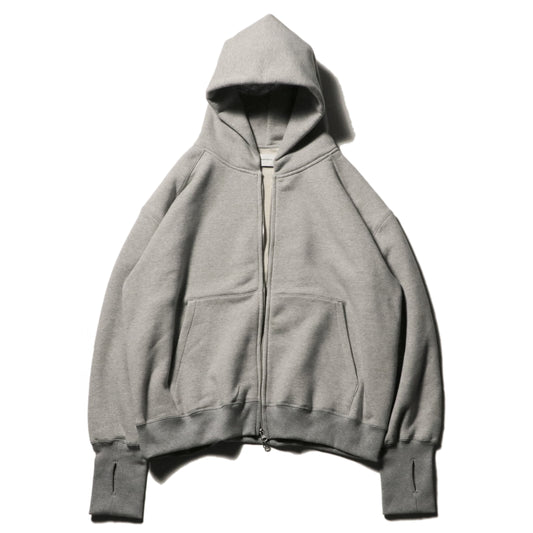 Sweat big zip hoody / Gray