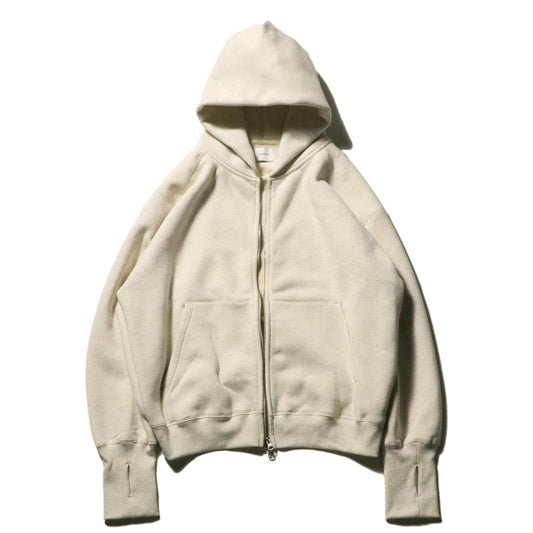 Sweat big zip hoody / Oatmeal
