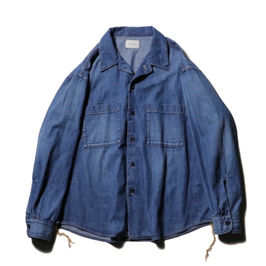 Denim big shirt - Old vintage wash / Mid indigo