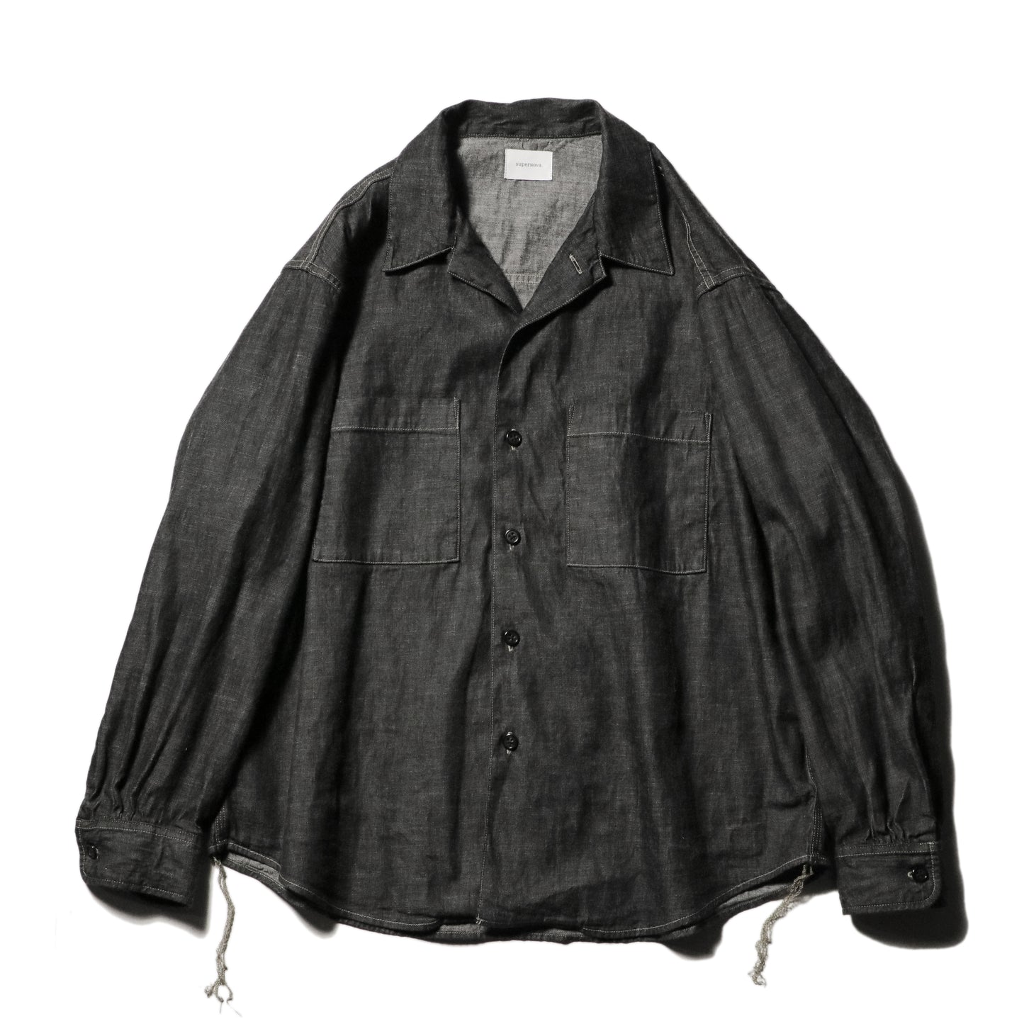 Denim big shirt - One wash  / Black