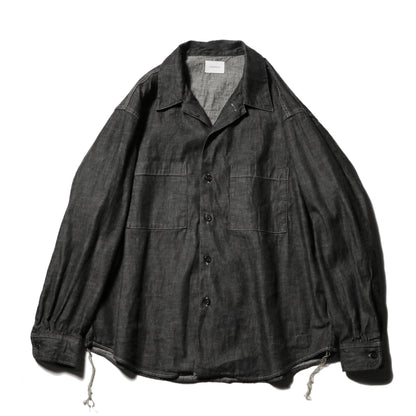 Denim big shirt - One wash  / Black