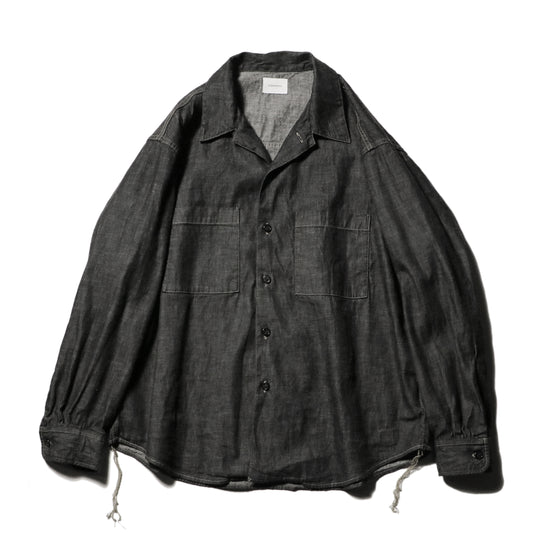 Denim big shirt - One wash  / Black