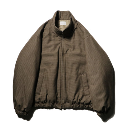 Quilted lining track jacket - Gun club check / Brown