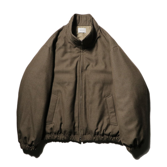 Quilted lining track jacket - Gun club check / Brown