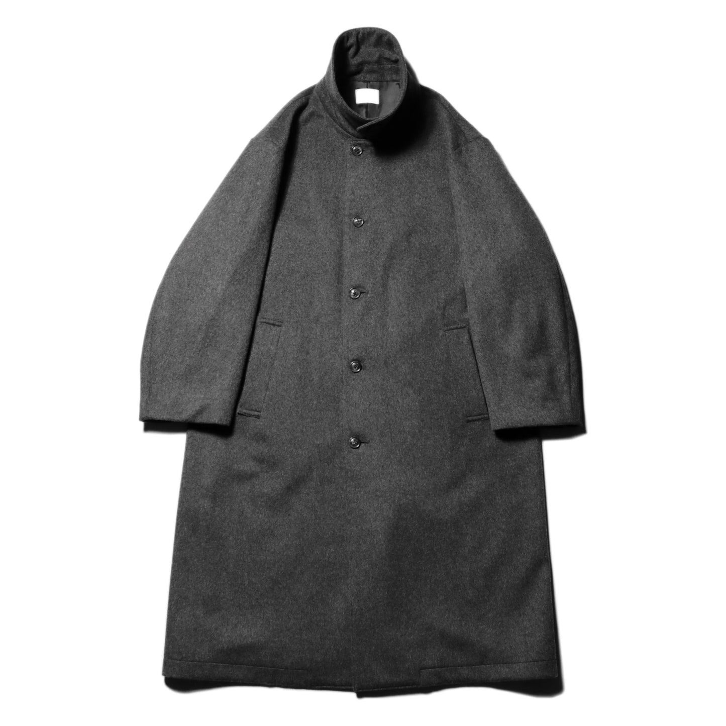 Bal collar coat - Melton / Charcoal