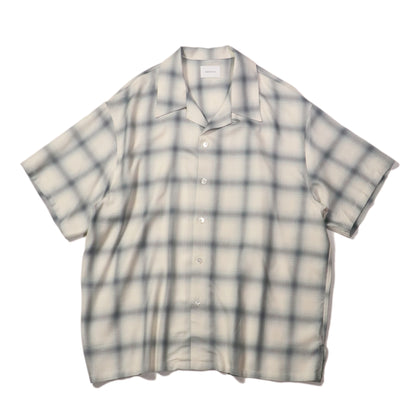 Aloha shirt - Ombre check / Navy×Natural