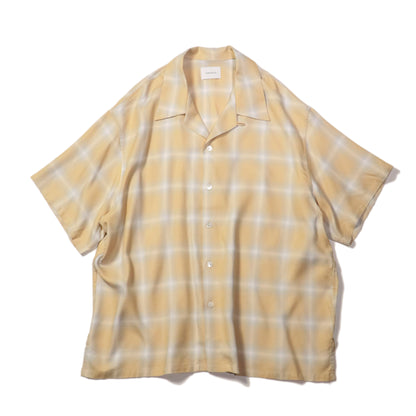 Aloha shirt - Ombre check / Yellow×Natural