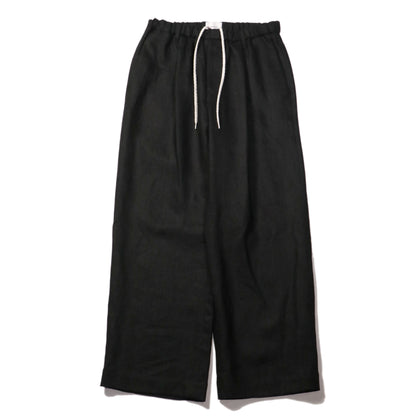 Wide easy pants - Linen / Black