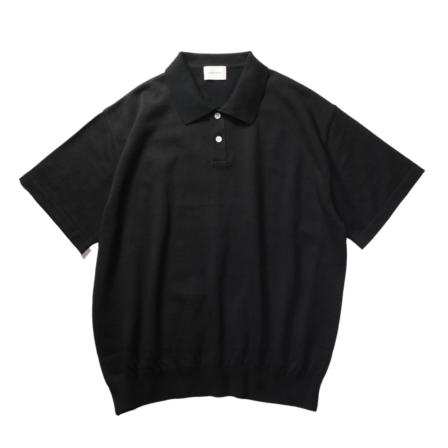 Knit polo - Cotton linen / Black