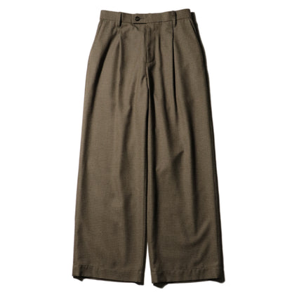 Wide Gun Club Check Utility Trousers / Brown