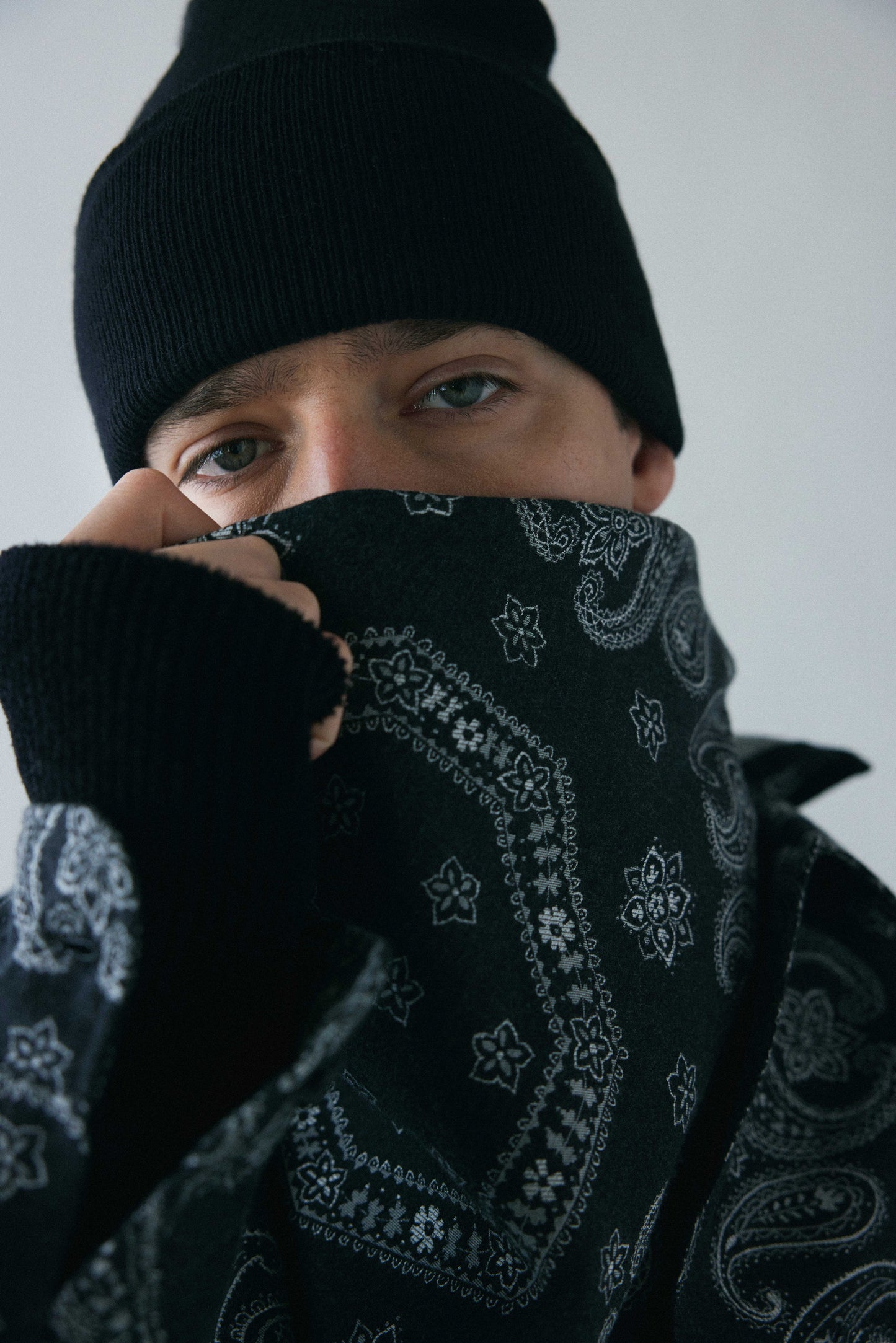 Big scarf - Bandana jacquard / Black