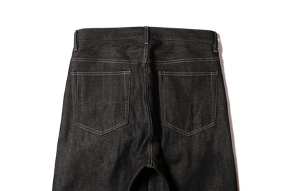Wide selvedge jeans - Rigid denim / Black