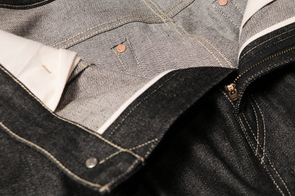 Wide selvedge jeans - Rigid denim / Black