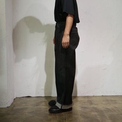Wide selvedge jeans - Rigid denim / Black