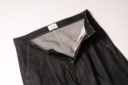 Wide selvedge jeans - Rigid denim / Black