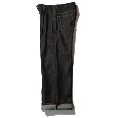 Wide selvedge jeans - Rigid denim / Black