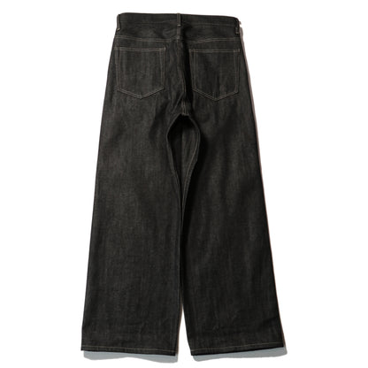 Wide selvedge jeans - Rigid denim / Black
