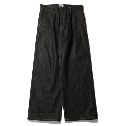 Wide selvedge jeans - Rigid denim / Black