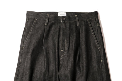 Wide selvedge jeans - Rigid denim / Black