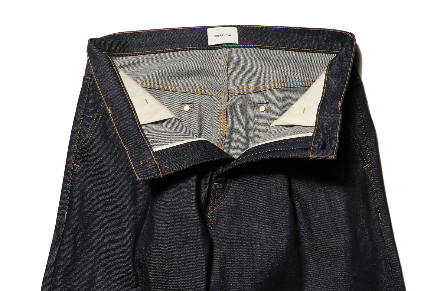 Wide selvedge jeans - Rigid denim / Indigo