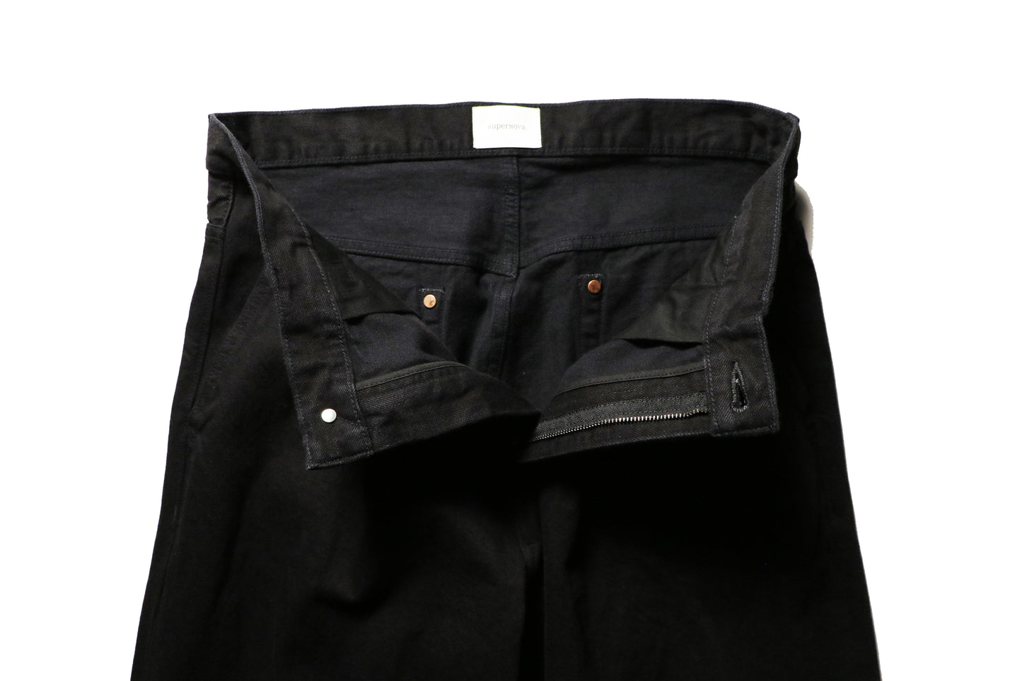 Wide selvedge jeans - One wash / Black x Black